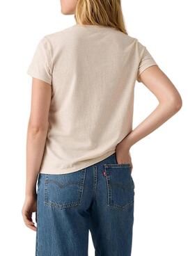 Camiseta Levis Perfect beige para mujer