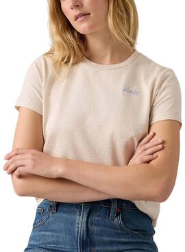 Camiseta Levis Perfect beige para mujer