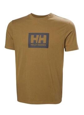 Camiseta Helly Hansen Box marrón para hombre