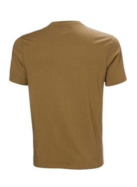 Camiseta Helly Hansen Box marrón para hombre