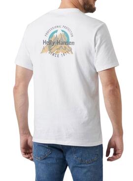 Camiseta Helly Hansen Core Graphic blanco para hombre