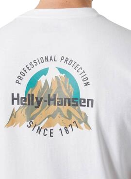 Camiseta Helly Hansen Core Graphic blanco para hombre