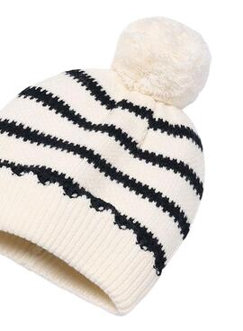 Conjunto Mayoral gorro y bufanda rayas blanco niña