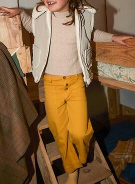 Pantalon Mayoral sarga amarillo para niña