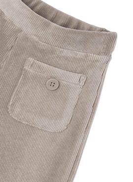 Pantalón Mayoral punto pana beige para niña 