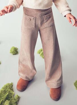 Pantalón Mayoral punto pana beige para niña 