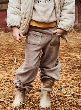 Pantalón Mayoral punto pana beige para niña 