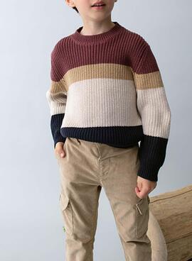 Pantalón cargo Mayoral pana beige para niño