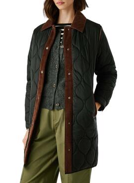 Abrigo acolchado Pepe Jeans Paola negro para mujer