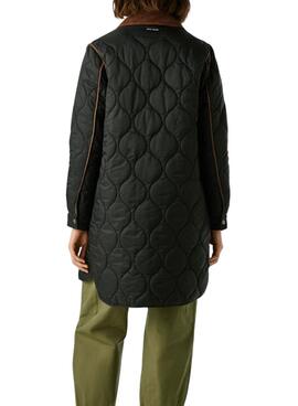 Abrigo acolchado Pepe Jeans Paola negro para mujer