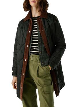 Abrigo acolchado Pepe Jeans Paola negro para mujer