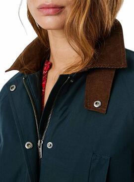 Chaqueta Pepe Jeans Tess impermeable marino para mujer