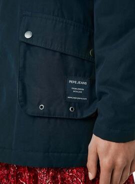 Chaqueta Pepe Jeans Tess impermeable marino para mujer