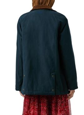 Chaqueta Pepe Jeans Tess impermeable marino para mujer