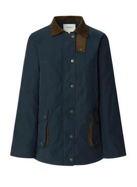 Chaqueta Pepe Jeans Tess impermeable marino para mujer