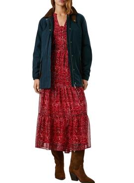 Chaqueta Pepe Jeans Tess impermeable marino para mujer