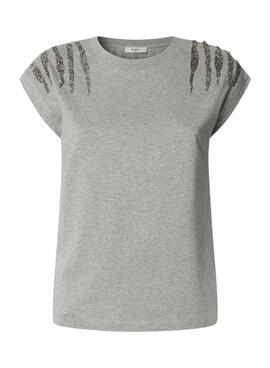 Camiseta Pepe Jeans Barry gris para mujer