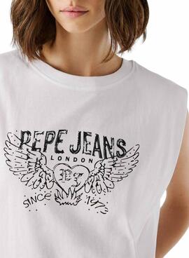 Camiseta Pepe Jeans Bertha blanco para mujer