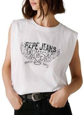 Camiseta Pepe Jeans Bertha blanco para mujer
