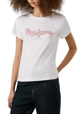 Camiseta Pepe Jeans Becky blanco para mujer