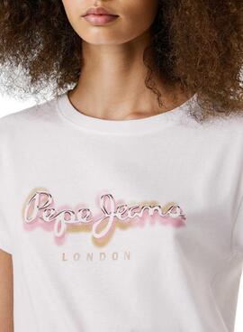 Camiseta Pepe Jeans Becky blanco para mujer