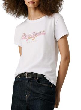 Camiseta Pepe Jeans Becky blanco para mujer