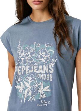 Camiseta Pepe Jeans Bernice azul para mujer