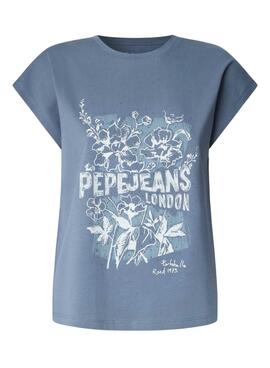 Camiseta Pepe Jeans Bernice azul para mujer