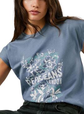 Camiseta Pepe Jeans Bernice azul para mujer