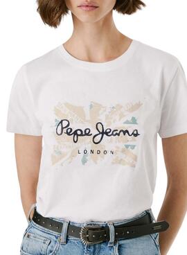 Camiseta Pepe Jeans Babu blanco para mujer
