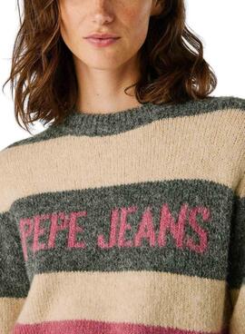Jersey Pepe Jeans Carlis estampado de rayas color block para mujer