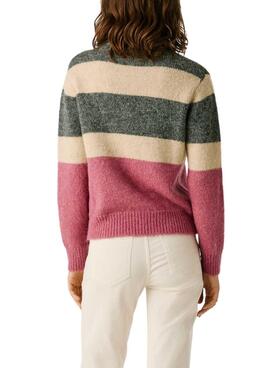 Jersey Pepe Jeans Carlis estampado de rayas color block para mujer