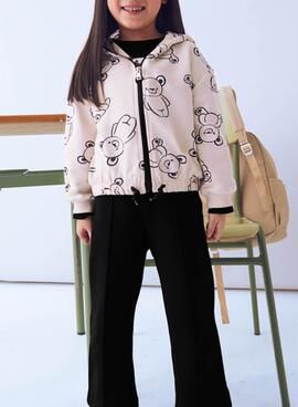 Chándal Mayoral 2 pantalones negro y beis niña