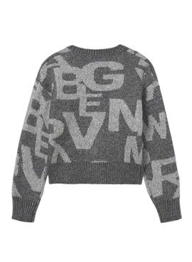 Jersey Mayoral jacquard gris para niña
