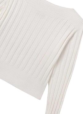 Jersey Mayoral detalles canalé beige para niña