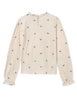 Camiseta Mayoral punto bambula beige para niña