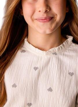 Camiseta Mayoral punto bambula beige para niña