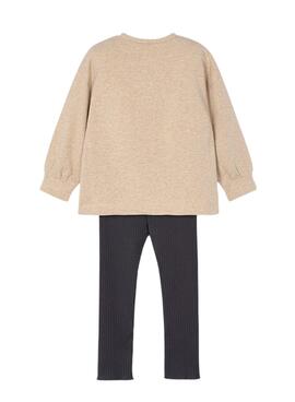 Conjunto Mayoral legging canalé y sudadera niña