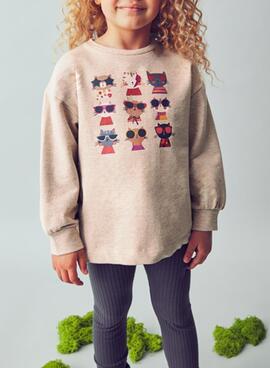 Conjunto Mayoral legging canalé y sudadera niña