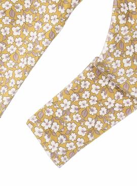 Leggings Mayoral  terciopelo amarillo para niña