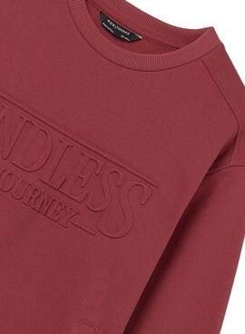 Sudadera Mayoral sin capucha granate para niño