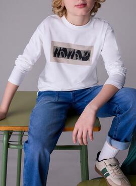 Camiseta Mayoral relieve nomad blanco niño