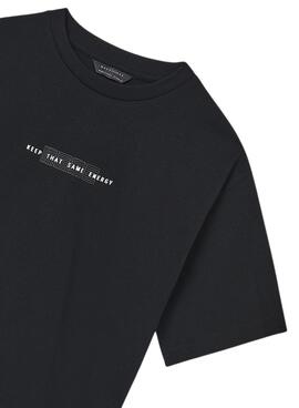 Camiseta Mayoral relieve negro para niño