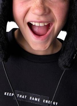 Camiseta Mayoral relieve negro para niño