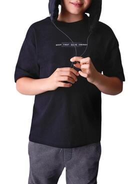 Camiseta Mayoral relieve negro para niño