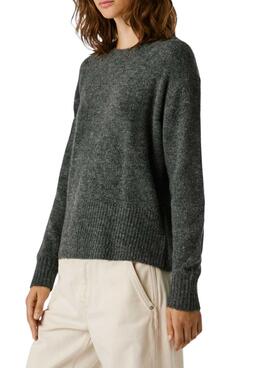 Jersey Pepe Jeans Cecil cuello redondo gris para mujer