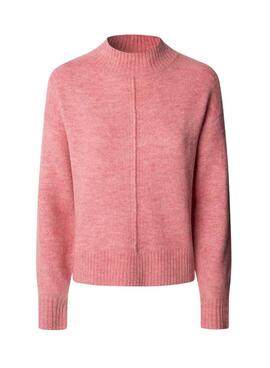 Jersey Pepe Jeans Cecil cuello Perkins rosa para mujer