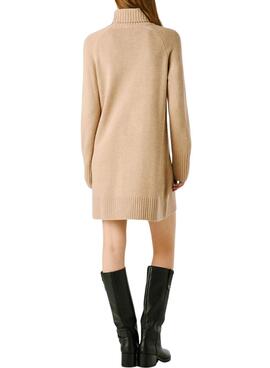 Vestido Pepe Jeans Carola de punto tostado para mujer