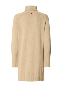 Vestido Pepe Jeans Carola de punto tostado para mujer