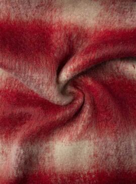 Bufanda Pepe Jeans Fabiola cuadros granate para mujer